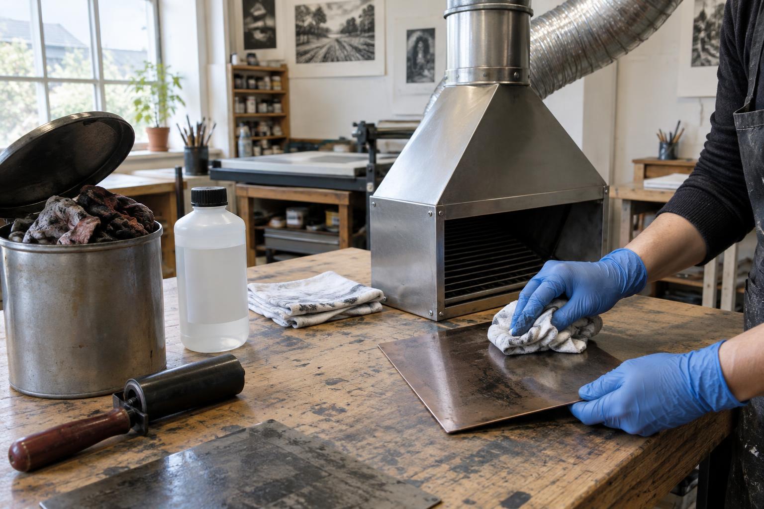 Ventilation Basics for Printmaking Studios Using Solvents and Spray Products
