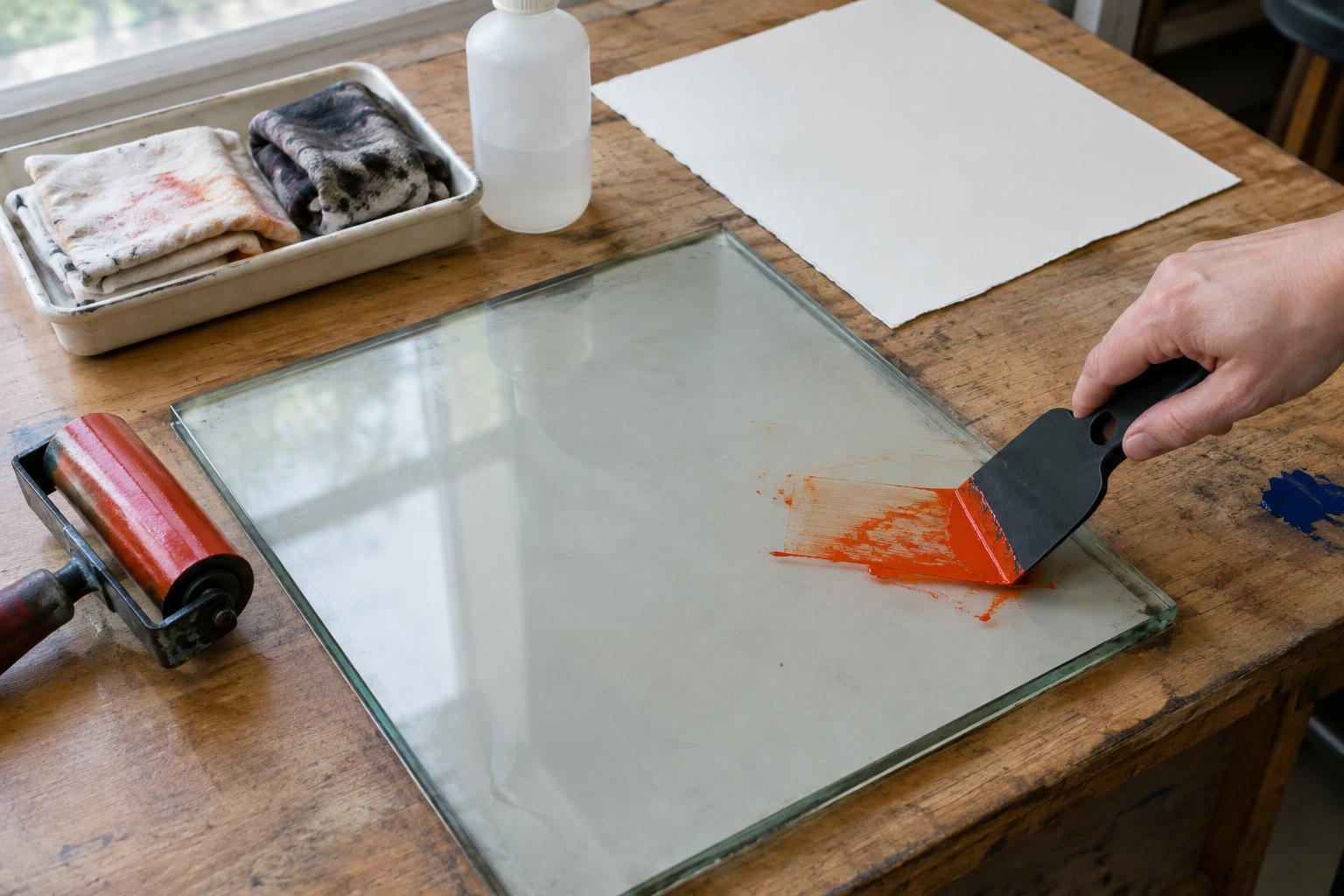 How to Clean an Inking Slab Between Colors