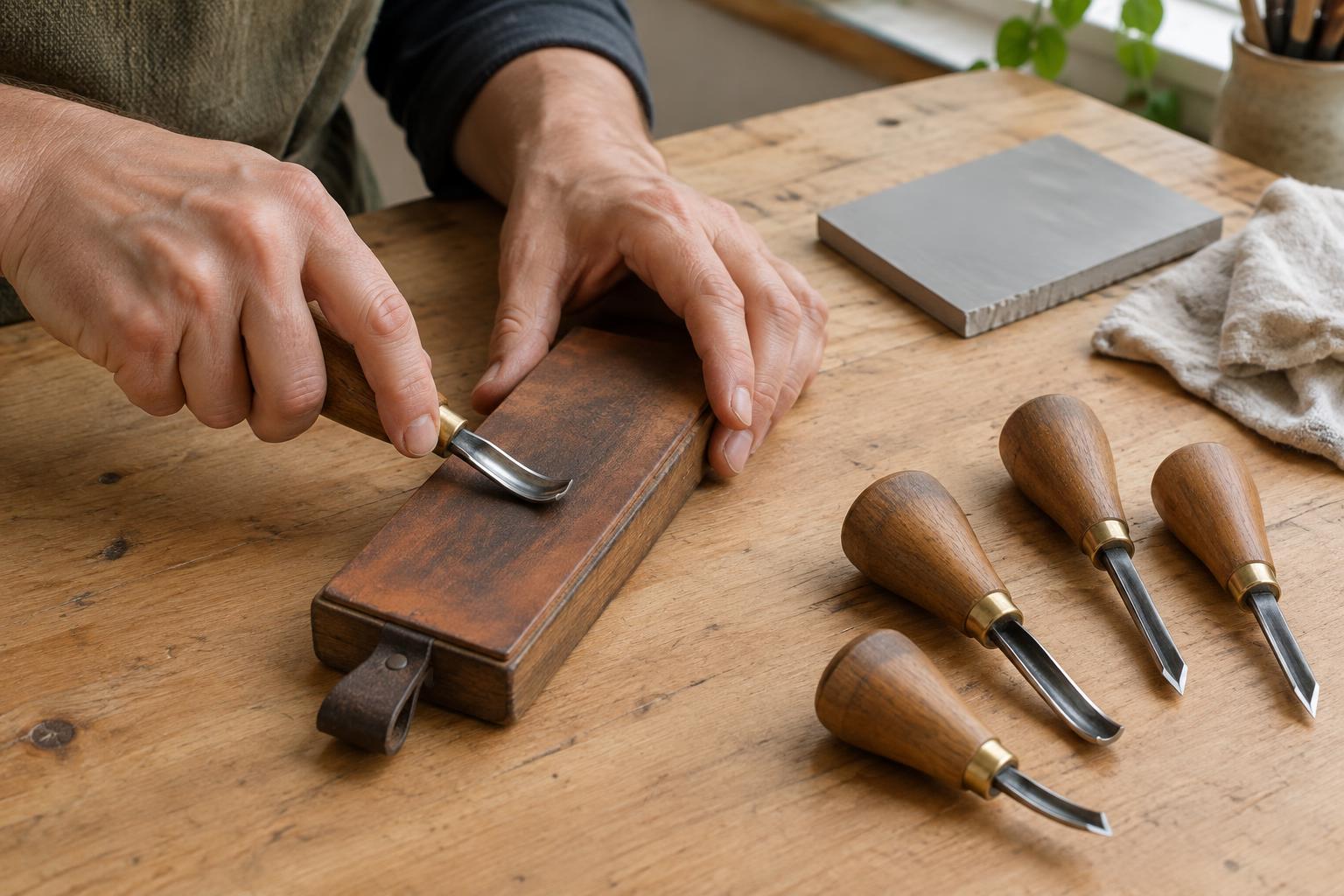Sharpening and Maintaining Linocut Gouges