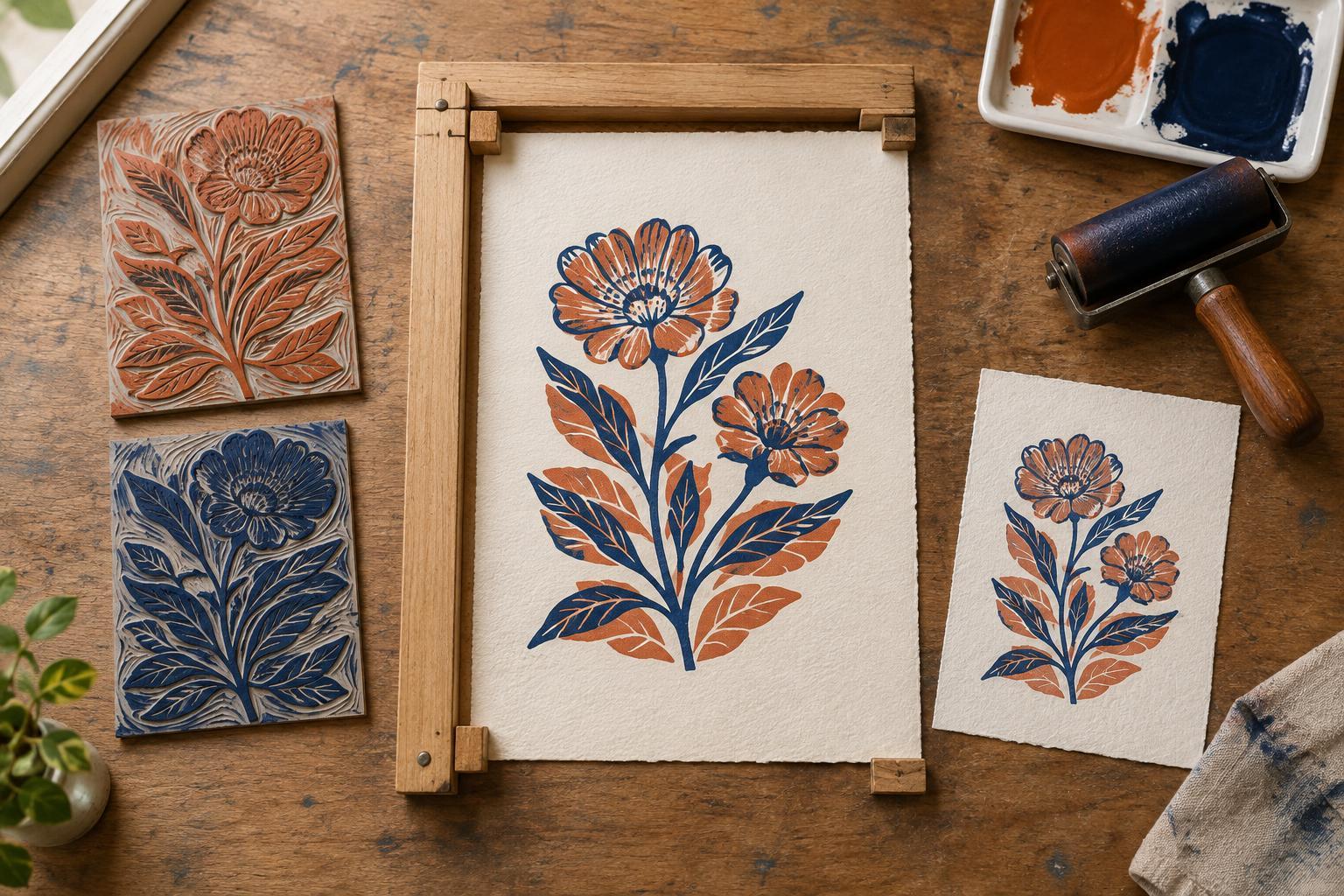 Registering Multiple Blocks for a Two-Color Relief Print