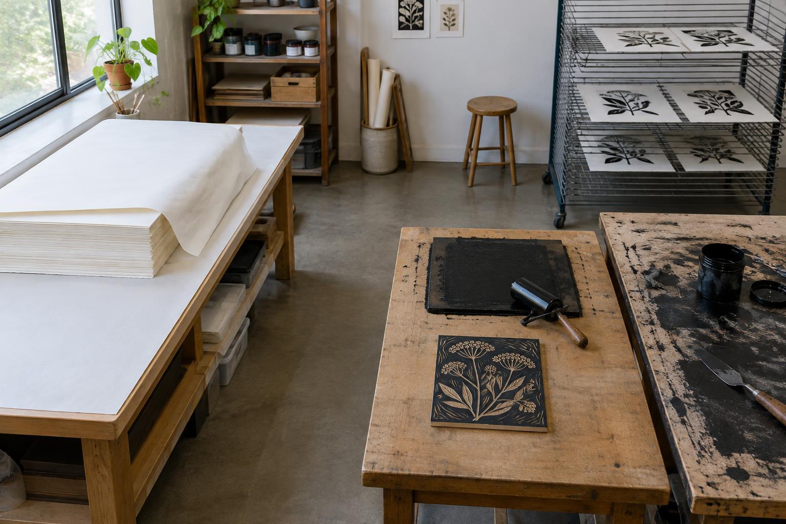 Keeping Clean Paper Away from Ink: A Studio Workflow for Printing