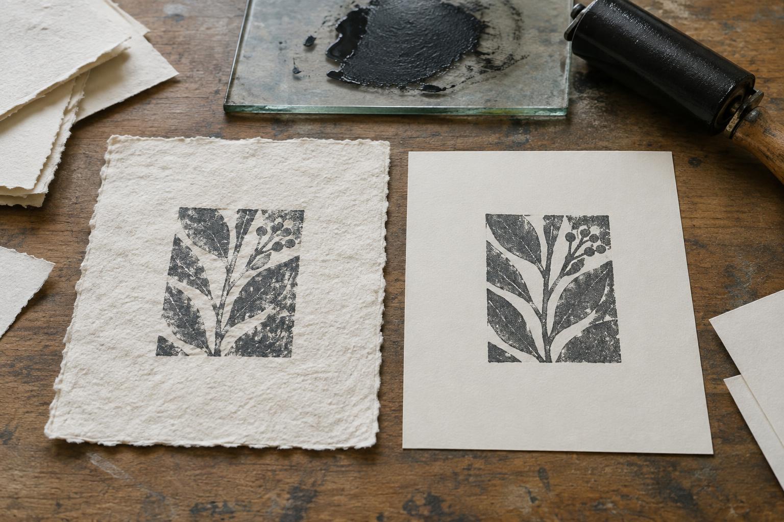 Cotton Rag vs Wood-Pulp Printmaking Paper: What Changes in Use?