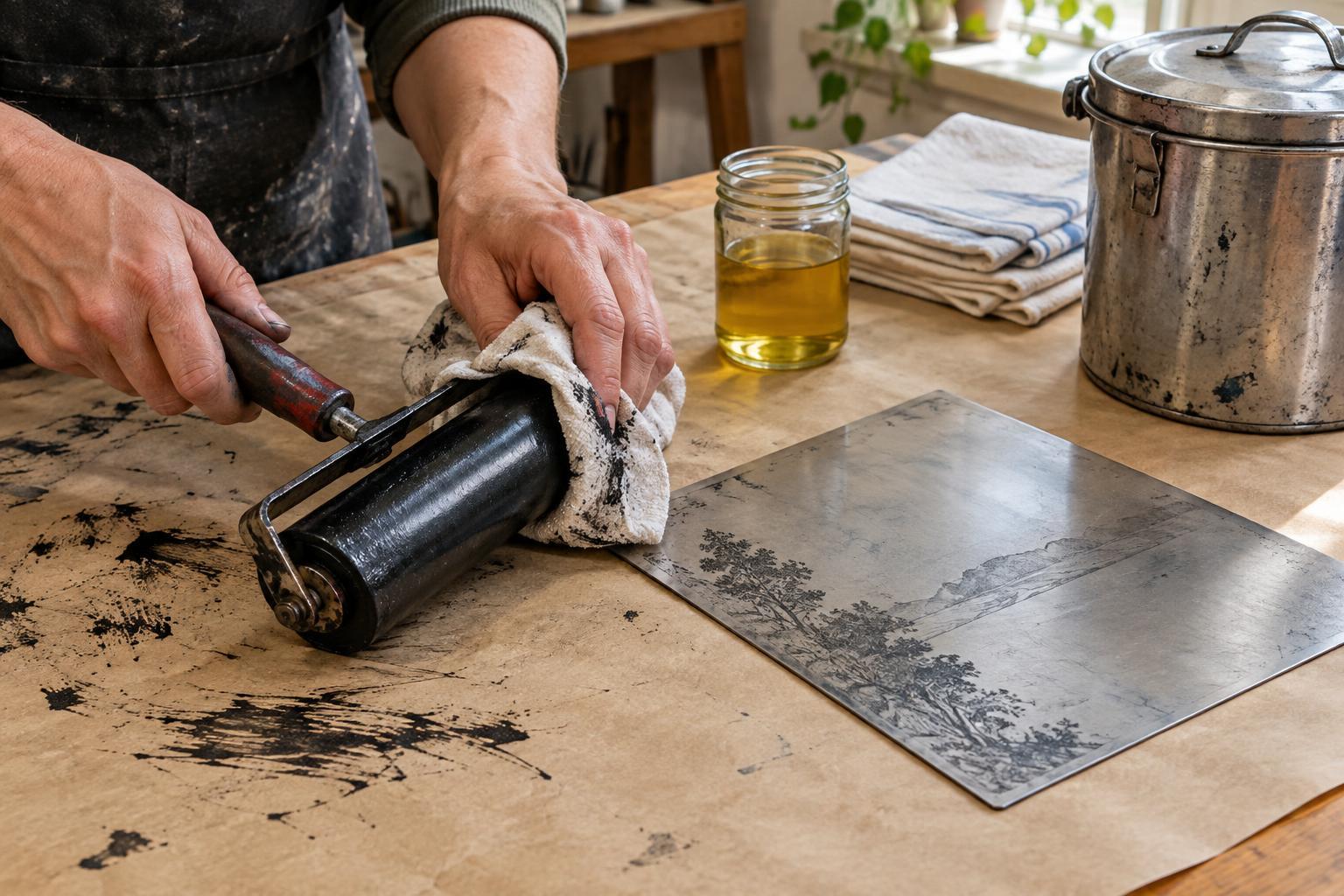 Solvent-Free Cleanup for Oil-Based Ink: A Practical Studio Routine
